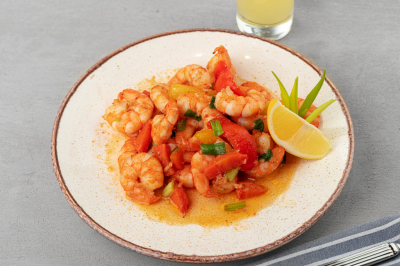 Gebratene Tigergarnelen mit Limettenzitrone