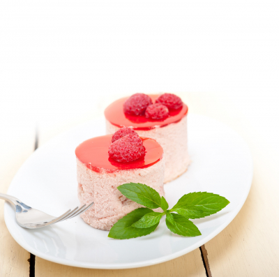 Flan mit Erdbeergeschmack
